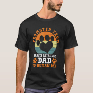 Camiseta Promovido de Basset Retriever Pai Engraçado Golden