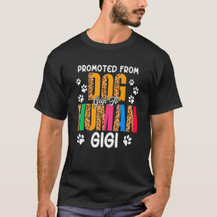 Camiseta Promovido Do Cachorro Gigi Ao Gigi Humano Leopard