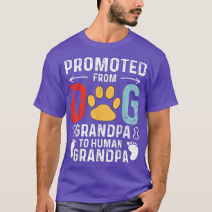 Camiseta Promovido Do Vovô De Cachorro À Vintage Do Vovô Hu