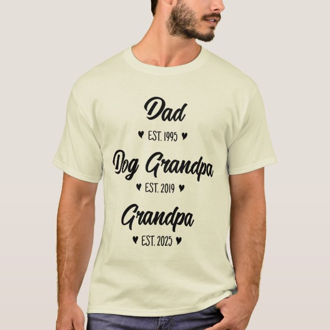 Camiseta Promovido Para Novo Anúncio De Gravidez Do Avô (Frente)