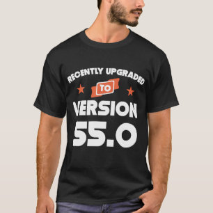 Camiseta Promovido recentemente aniversário da versão 55,
