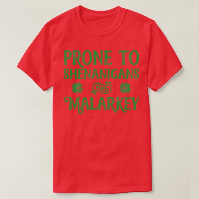 Camiseta Prona Para Shenanigans E Dia de São Patrício De Ma (Frente do Design)