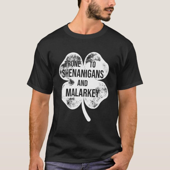 Camiseta Prona Para Shenanigans E Dia de São Patrício De Ma (Frente)