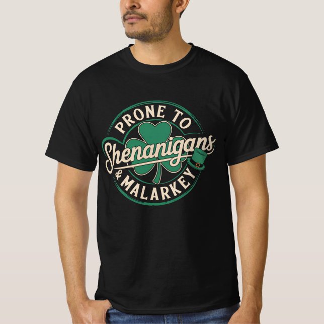 Camiseta Prona Para Shenanigans E Dia de São Patrício De Ma (Frente)