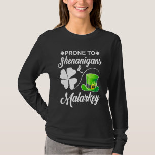 Camiseta Prona Para Shenanigans E Malarkey Irish Shamrock L