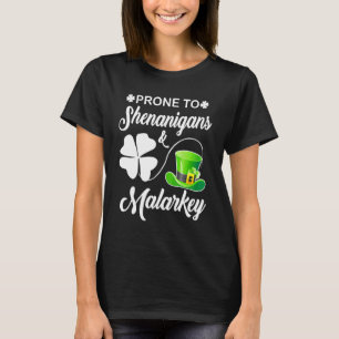 Camiseta Prona Para Shenanigans E Malarkey Irish Shamrock L