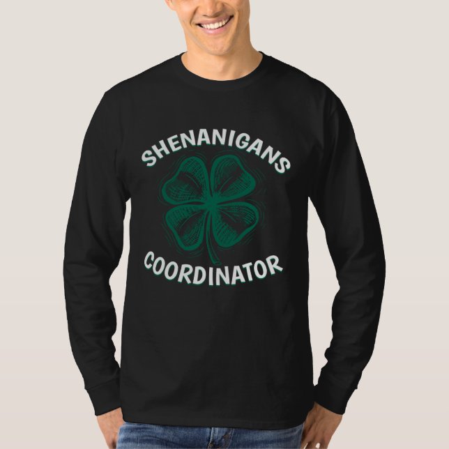 Camiseta Prone To Shenanigan And Malarkey Funny St Patricks (Frente)