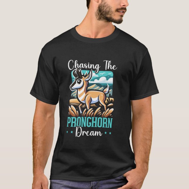 Camiseta Pronghorn Hunter Animal Hunt Rifle Antelope Huntin (Frente)