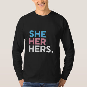 Camiseta Pronomes Ela Dela Dela LGBTQIA Não Binário