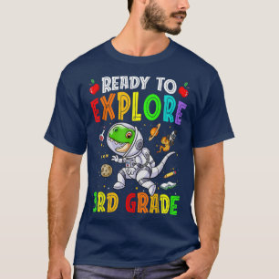 Camiseta Pronta para aplicar o astronauta T Re Dinossauro d