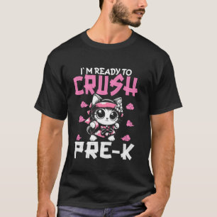 Camiseta Pronta para Esmagar Pré-Escolar de Volta às Aulas