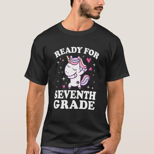 Camiseta Pronta Para Unicórnio Da Sétima Série Meninas Dabb (Frente)