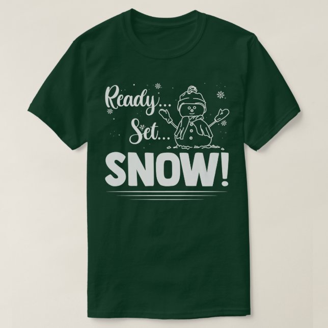Camiseta Pronto Conjunto Neve Criador de Boneco de Neve Eng (Frente do Design)