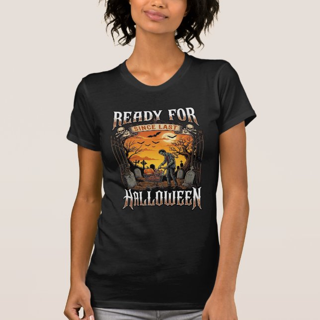 Camiseta Pronto Desde o Último Carrinho de Compras de Zumbi (Frente)