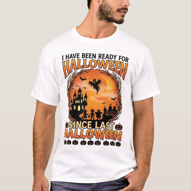 Camiseta Pronto Halloween Desde o Último Fantasma do Castel (Frente)