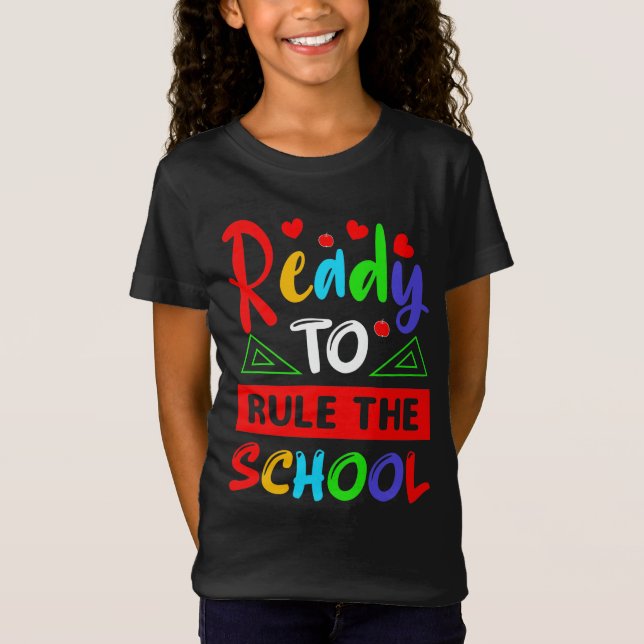 Camiseta Pronto Para A Escola De Regra (Frente)