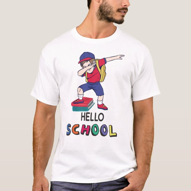 Camiseta Pronto para a escola online (Frente)