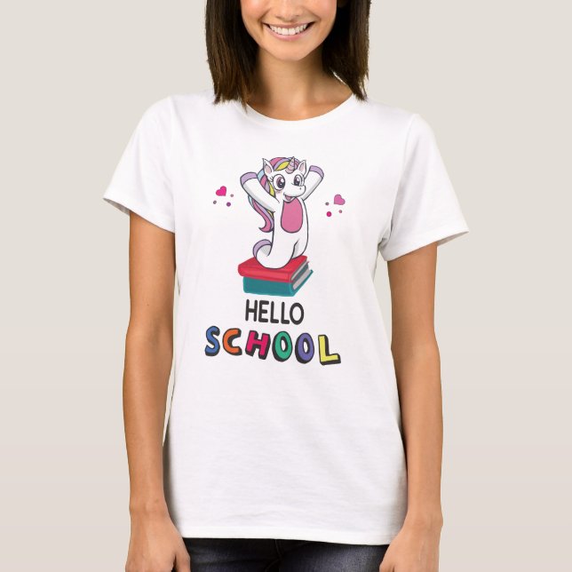 Camiseta Pronto para a escola online (Frente)
