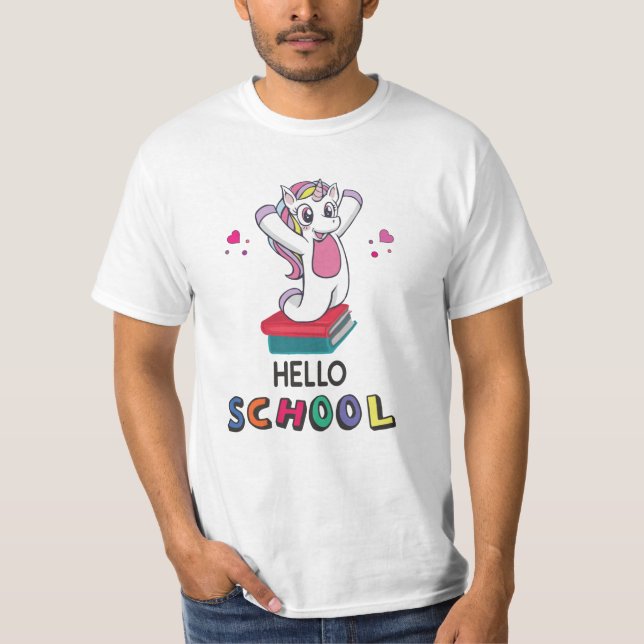 Camiseta Pronto para a escola online (Frente)