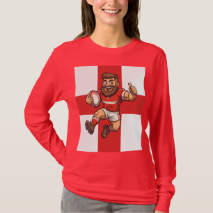 Camiseta Pronto para a Tentativa Alegre Herói do Rugby da I