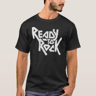 Camiseta Pronto Para Amante Da Música Rock Baixo De Guitarr