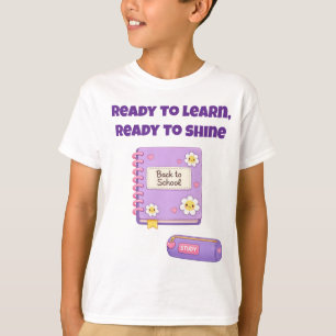 Camiseta Pronto Para Aprender Pronto Para Brilhar Fofo Volt