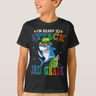 Camiseta Pronto Para Atacar A Escola De Retorno De Tubarão