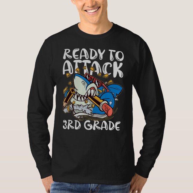 Camiseta Pronto Para Atacar A Roupa De 3º Grau De Volta À E (Frente)