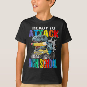Camiseta Pronto Para Atacar O Dinossauro Monstro De Caminh