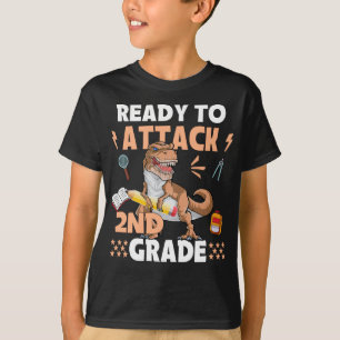 Camiseta Pronto Para Atacar O Dinossauro Roupa Grau De segu