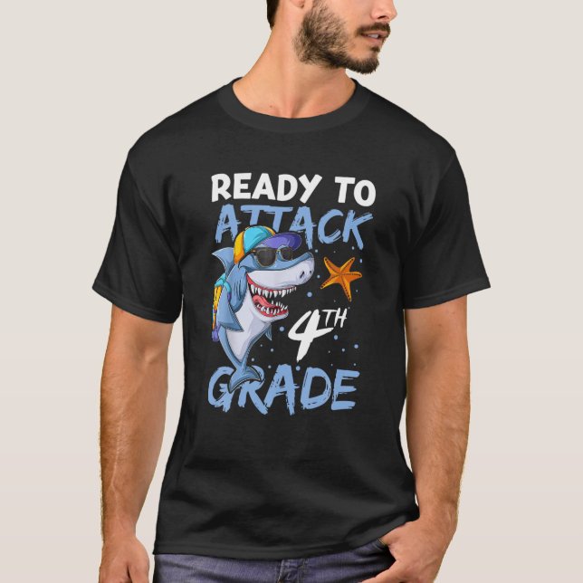 Camiseta Pronto Para Atacar O Roupa De 4º Grau, De Volta À  (Frente)