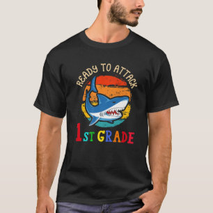 Camiseta Pronto Para Atacar O Tubarão Da Classe 1Rua Em Pri