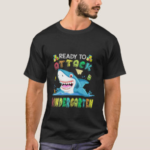 Camiseta Pronto Para Atacar O Tubarão Do Jardim De Infânc