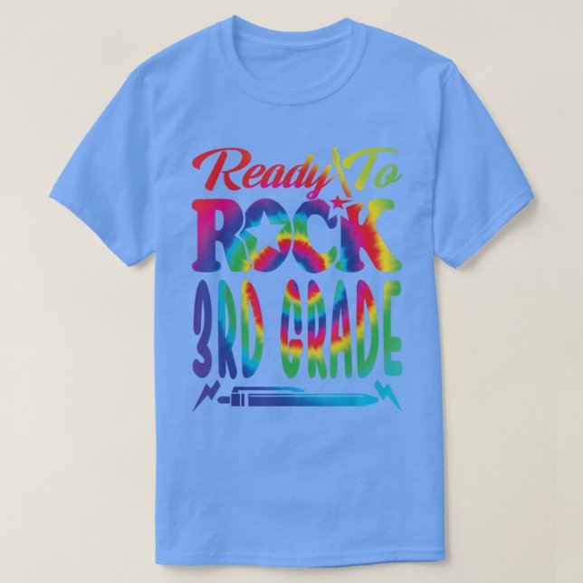 Camiseta Pronto Para Atingir O 3º Ano De Volta Ao Colo Esco (Frente do Design)