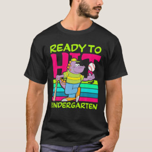 Camiseta Pronto Para Atingir O Beisebol Do Jardim De Infânc
