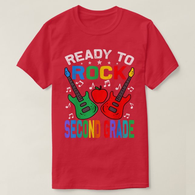 Camiseta Pronto Para Atingir O Segundo Ano De Volta À Guita (Frente do Design)