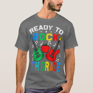 Camiseta Pronto Para Balançar 7 De Volta À Guitarra Escolar