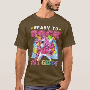 Camiseta Pronto Para Balançar O Unicórnio Da Classe 1rua De