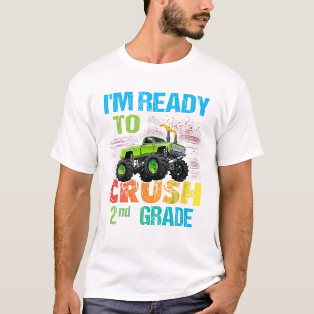 Camiseta Pronto Para Derrotar o Monstro da 2ª Série (Frente)