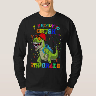 Camiseta Pronto Para Esmagar A Mochila Do Dinossauro No Nív