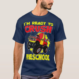 Camiseta Pronto Para Esmagar A Pré-Escola No Primeiro Dia P