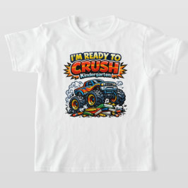 Camiseta Pronto para Esmagar Caminhão Monstro do Jardim de