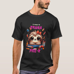 Camiseta Pronto para Esmagar Delícia de Preguiça Pré-Escola