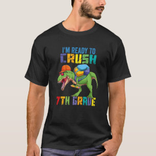 Camiseta Pronto Para Esmagar Dinossauro Trex Din Do 7 7º Gr