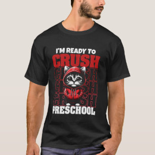 Camiseta Pronto para Esmagar Gato de Volta às Aulas Pré-Esc