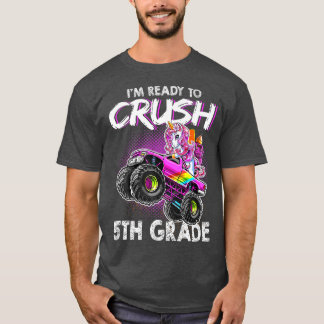 Camiseta Pronto para esmagar o 5 Cor-de-Rosa Grau de volta