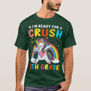 Camiseta Pronto Para Esmagar O 5 De Grau Unicórnio De Volta