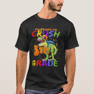 Camiseta Pronto Para Esmagar O Dinossauro Rex T Grau 5 De V