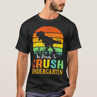 Camiseta Pronto Para Esmagar O Jardim De Infância Dinossaur