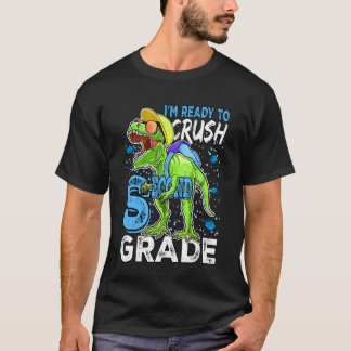 Camiseta Pronto Para Esmagar o T Rex do Segundo Ano Dinossa